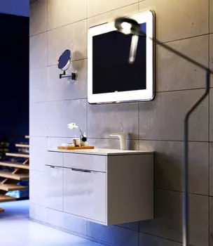 Комплект мебели белый глянец 91,8 см Aqwella 5 Stars Malaga Mal.01.09/R + Mal.09.04.D-R + Mal.02.09