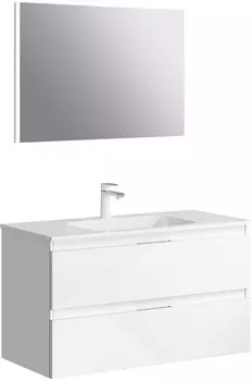 Комплект мебели белый глянец 97,2 см Aqwella 5 Stars Accent ACC0110W + Mal.10.04.D + SM0210