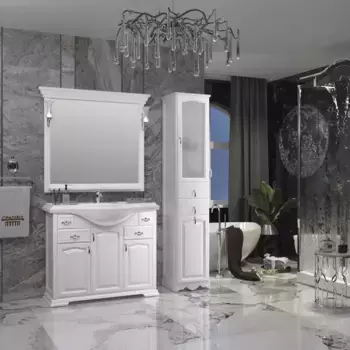 Комплект мебели белый матовый 107 см Opadiris Риспекто