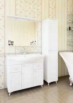 Комплект мебели белый матовый 87,5 см Sanflor Софи C0002224 + 4620008197456 + C02659