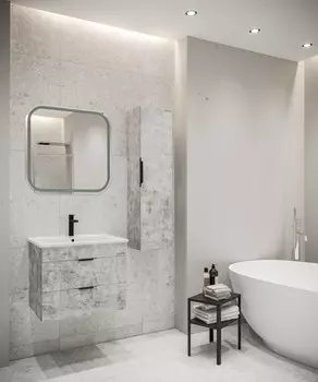 Комплект мебели бетон 66 см Grossman Кросс 106501 + Y18296 + 555800