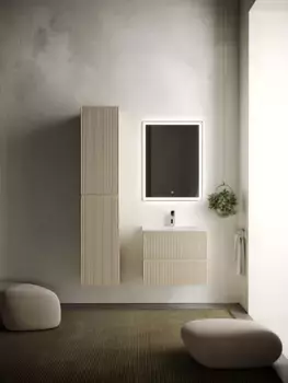 Комплект мебели бежевый матовый 61 см Sancos Snob R SNR60CE + CN7011 + CI600