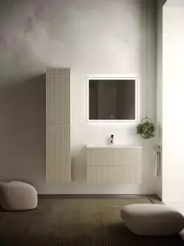 Комплект мебели бежевый матовый 81 см Sancos Snob R SNR80CE + CN7012 + CI800