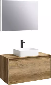 Комплект мебели дуб балтийский 100 см Aqwella 5 Stars Mobi MOB0110DB + MOB0710DB + 641945 + SM0210