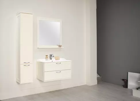 Комплект мебели дуб бежевый 80 см Акватон Леон 1A186301LBPR0 + 1A708031FB010 + 1A186402LBPR0