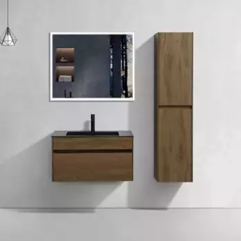 Комплект мебели дуб табачный 80 см Vincea Chiara VMC-2C800TO + VCB-13800B + VLM-3VN800