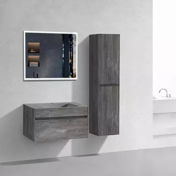 Комплект мебели серый камень 80 см Vincea Chiara VMC-2C800GS + VCB-13800G + VLM-3VN800