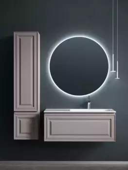 Комплект мебели серый матовый 101 см Sancos Very VR100RSM + CN7015 + SF900