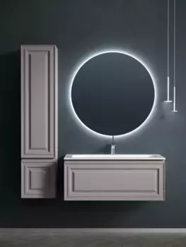 Комплект мебели серый матовый 101 см Sancos Very VR100SM + CN7013 + SF900