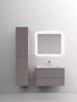 Комплект мебели серый матовый 81 см Sancos Snob T SNT80SM + CN7012 + CI800