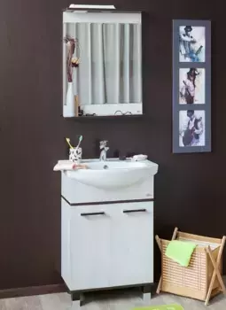 Комплект мебели венге/северное дерево светлое 60 см Sanflor Толедо H0000001276 + 4620008196114 + H0000001259