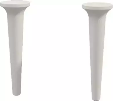 Комплект ножек для тумбы и пенала Cezares Idra 40434 29 см, Bianco Opaco