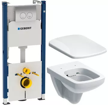 Комплект подвесной унитаз 500.275.01.1 + 500.336.01.1 + система инсталляции 458.121.21.1 Geberit Selnova 458.121.SE.1