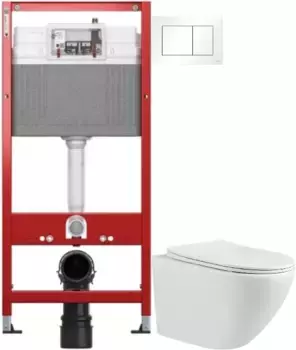 Комплект подвесной унитаз Abber Bequem AC1100 + система инсталляции Tece 9400413