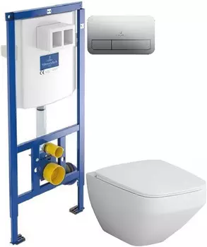 Комплект подвесной унитаз Am.Pm Inspire 2.0 C50A1700SC + система инсталляции Villeroy & Boch 92246100 + 92249061