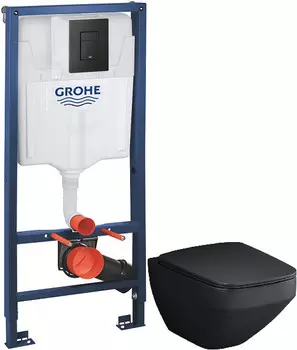 Комплект подвесной унитаз Am.Pm Inspire 2.0 C50A1700MBSC + система инсталляции Grohe 38811kf0