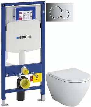 Комплект подвесной унитаз Am.Pm Spirit 2.0 C701700WH + C707857WH + система инсталляции Geberit 111.300.00.5 + 115.770.21.5 + 111.815.00.1