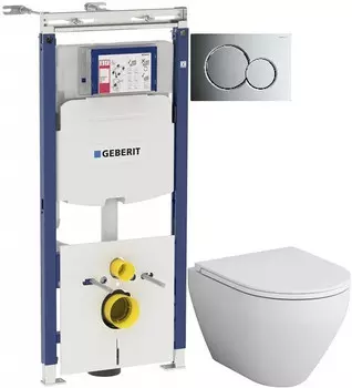 Комплект подвесной унитаз Am.Pm Spirit 2.0 C701700WH + C707857WH + система инсталляции Geberit 111.362.00.5 + 115.770.21.5