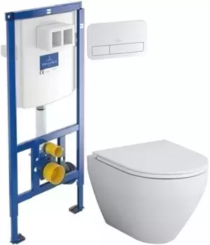Комплект подвесной унитаз Am.Pm Spirit 2.0 C701700WH + C707857WH + система инсталляции Villeroy & Boch 92246100 + 92249068
