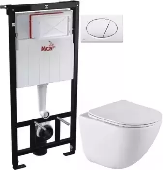 Комплект подвесной унитаз BelBagno Amanda BB051CHR + BB051SC + система инсталляции AlcaPlast AM101/11203:1RUSSETM70