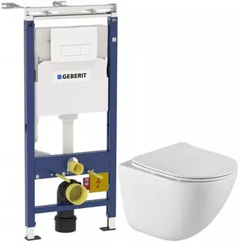 Комплект подвесной унитаз BelBagno Amanda BB051CHR + BB051SC + система инсталляции Geberit 458.125.11.1