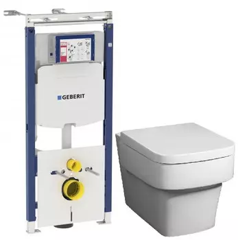 Комплект подвесной унитаз BelBagno Janice BB124CH + BB124SC + система инсталляции Geberit 111.362.00.5