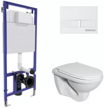 Комплект подвесной унитаз Berges Beta + система инсталляции Berges Novum L1 042416