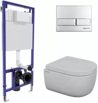 Комплект подвесной унитаз Berges Ego + система инсталляции Berges Novum L3 043231