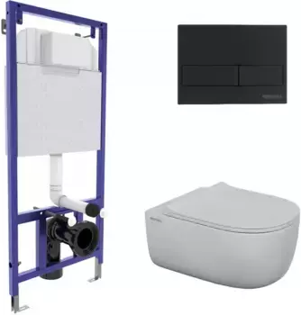 Комплект подвесной унитаз Berges Ego XL + система инсталляции Berges Novum L5 043204