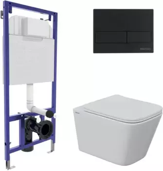 Комплект подвесной унитаз Berges Floe S + система инсталляции Berges Novum L5 043243