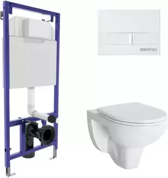 Комплект подвесной унитаз Berges Gamma + система инсталляции Berges Novum L1 042425