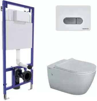 Комплект подвесной унитаз Berges Mascon + система инсталляции Berges Novum D7 043214