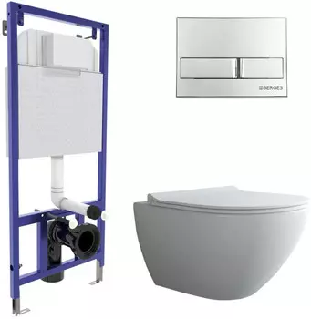 Комплект подвесной унитаз Berges Puma XL + система инсталляции Berges Novum L3 043245