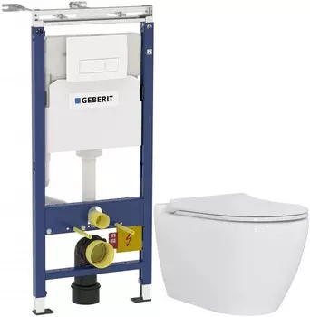 Комплект подвесной унитаз Berges Toma 082102 + система инсталляции Geberit 458.125.11.1