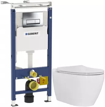 Комплект подвесной унитаз Berges Toma 082102 + система инсталляции Geberit 458.125.21.1