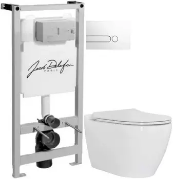 Комплект подвесной унитаз Berges Toma 082102 + система инсталляции Jacob Delafon E5504-NF + E4326-00