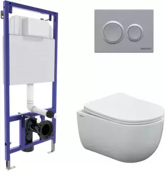Комплект подвесной унитаз Berges Ventas + система инсталляции Berges Novum O2 043240