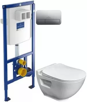 Комплект подвесной унитаз Bien Harmony HRKA052N2VP0W3000 + система инсталляции Villeroy &amp; Boch 92246100 + 92249061
