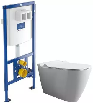 Комплект подвесной унитаз Bien Mineral MNKA052N1VP0W3000 + система инсталляции Villeroy & Boch 92246100