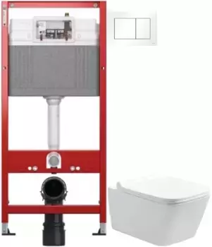 Комплект подвесной унитаз Bogner BR-2041 + система инсталляции Tece 9400413
