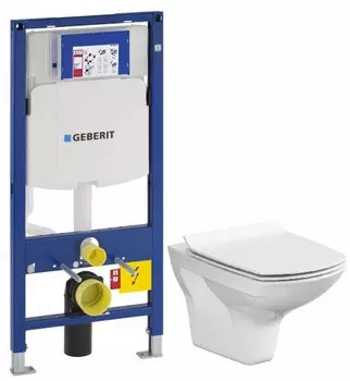 Комплект подвесной унитаз Cersanit Carina MZ-CARINA-COn-S-DL + система инсталляции Geberit 111.300.00.5