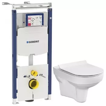 Комплект подвесной унитаз Cersanit City MZ-CITY-COn-S-DL + система инсталляции Geberit 111.362.00.5