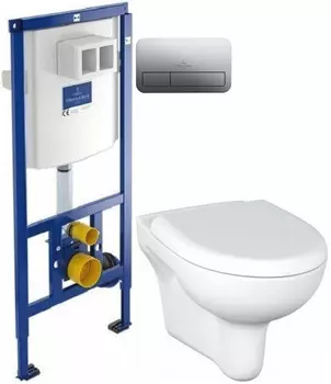 Комплект подвесной унитаз Cersanit Nature MZ-NATURE-COn-DL + система инсталляции Villeroy &amp; Boch 92246100 + 92249061