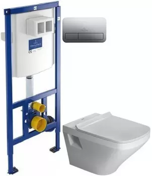 Комплект подвесной унитаз Duravit Durastyle 2536090000 + 0063790000 + система инсталляции Villeroy &amp; Boch 92246100 + 92249061