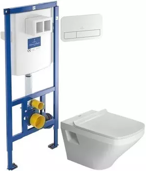 Комплект подвесной унитаз Duravit Durastyle 2536090000 + 0063790000 + система инсталляции Villeroy &amp; Boch 92246100 + 92249068