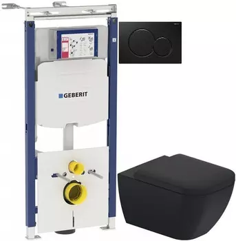 Комплект подвесной унитаз Duravit Happy D.2 2222098900 + 0064591300 + система инсталляции Geberit 111.362.00.5 + 115.770.DW.5