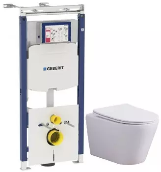Комплект подвесной унитаз Esbano Clavel ESUPCLAVW + система инсталляции Geberit 111.362.00.5