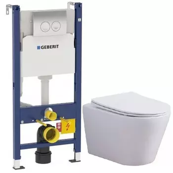 Комплект подвесной унитаз Esbano Clavel ESUPCLAVW + система инсталляции Geberit 458.124.21.1