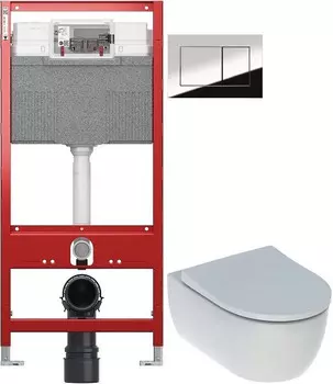 Комплект подвесной унитаз Geberit iCon 500.784.01.1 + система инсталляции Tece 9300302 + 9240401