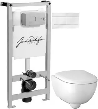 Комплект подвесной унитаз Geberit Renova Compact 500.803.00.1 + система инсталляции Jacob Delafon E5504-NF + E4316-00